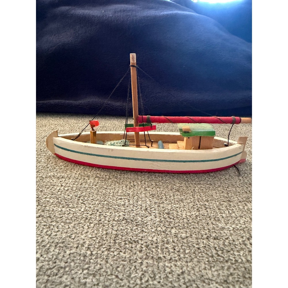 Nanco Sales‎ Co Inc Wooden Sailboat Model Nautical Decor Small